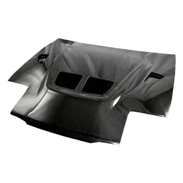 1990-1991 Mitsubishi Eclipse 2 doors EVO Style Carbon Fiber Black Hood-1