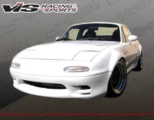 1990-1998 Mazda Miata 2 doors Racer Design Style FRP Primer Front Bumper-4