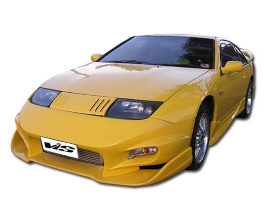 1990-1996 Nissan 300ZX 2 doors INVADER 2 Style FRP Primer Front Bumper-2