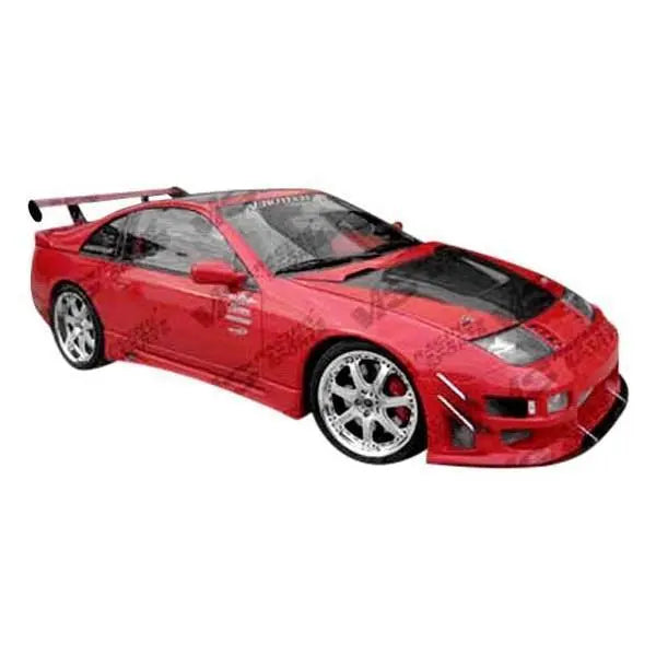 1990-1996 Nissan 300ZX 2 doors INVADER Style Carbon Fiber Black Hood-1