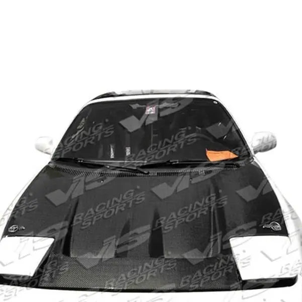 1990-1995 Toyota MR2 2 doors TECHNO R Style Carbon Fiber Black Hood-2