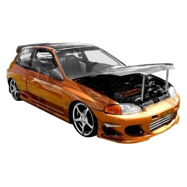 1992-1995 Honda Civic Hatchback 2 doors BALLISTIX Style FRP Primer Front Bumper-1