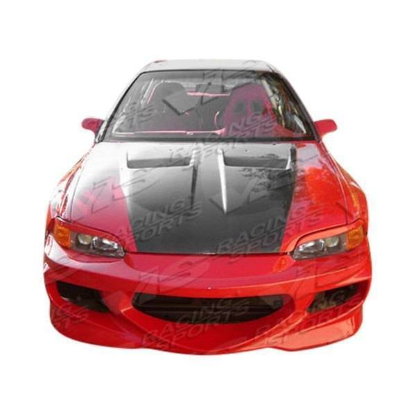 1992-1995 Honda Civic Hatchback 2 doors GT BOMBER Style FRP Primer Front Bumper-3