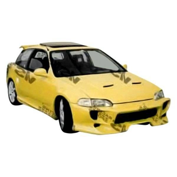 1992-1995 Honda Civic Hatchback 2 doors INVADER 2 Style FRP Primer Front Bumper-1