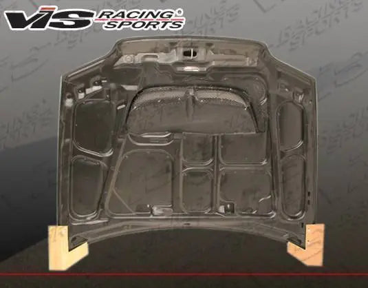 1992-1995 Honda Civic 2 doors MONSTER Style Carbon Fiber Black Hood-3