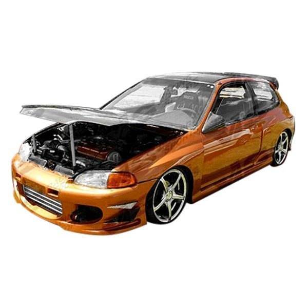 1992-1995 Honda Civic 2 doors QUEST Style FRP Primer Fenders-1