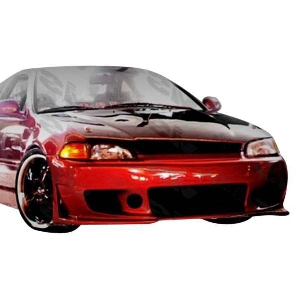 1992-1995 Honda Civic Hatchback 2 doors TSC 3 Style FRP Primer Front Bumper-1
