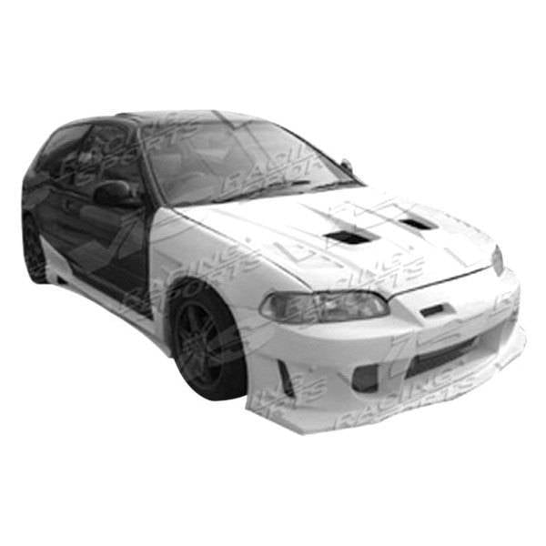 1992-1995 Honda Civic Hatchback 2 doors WINGS Style FRP Primer Front Bumper-1