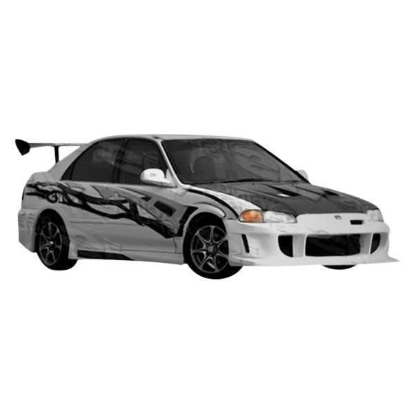 1992-1995 Honda Civic 4 doors WINGS Style FRP Primer Front Bumper-1