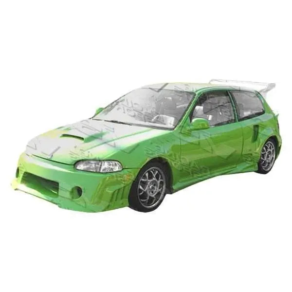 1992-1995 Honda Civic Hatchback KOMBAT Style FRP Primer Side Skirts-1
