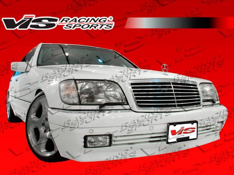 1992-1999 Mercedes S Class W140 4 doors LASER Style FRP Primer Front Bumper-2