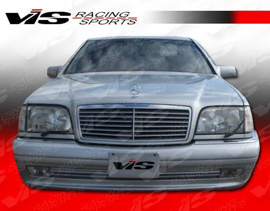1992-1999 Mercedes S Class W140 4 doors LASER Style FRP Primer Front Bumper-3