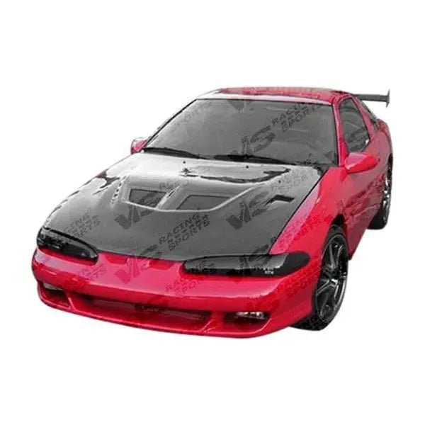 1992-1994 Mitsubishi Eclipse 2 doors EVO Style Carbon Fiber Black Hood-1