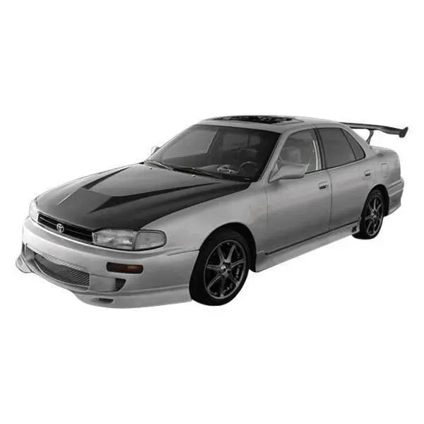 1992-1996 Toyota Camry 4 doors INVADER Style Carbon Fiber Black Hood-1