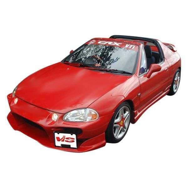 1993-1996 Honda Del Sol 2 doors INVADER Style FRP Primer Front Bumper-1
