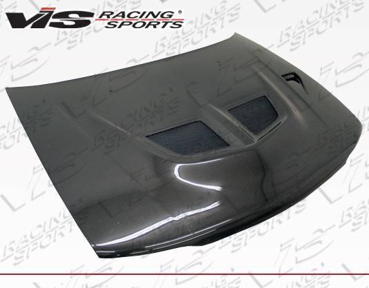 1993-1996 Mitsubishi Mirage 4 doors EVO 5 Style Carbon Fiber Black Hood-1