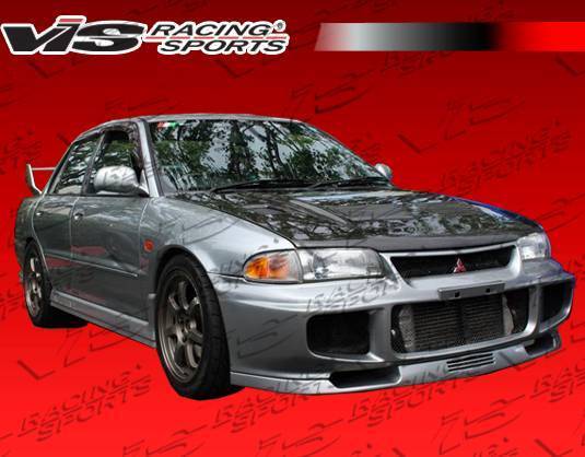 1993-1996 Mitsubishi Mirage 4 doors Evolution 3 Style FRP Primer Front Bumper-1