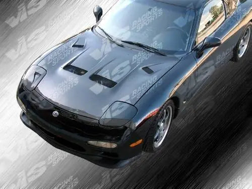 1993-1996 Mazda RX7 2 doors KS Style Carbon Fiber Black Hood-4