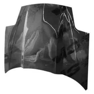 1993-1997 Pontiac Trans AM 2 doors Cowl Induction Style Carbon Fiber Black Hood-2