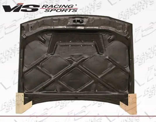 1993-1997 Toyota Corolla 4 doors INVADER Style Carbon Fiber Black Hood-2