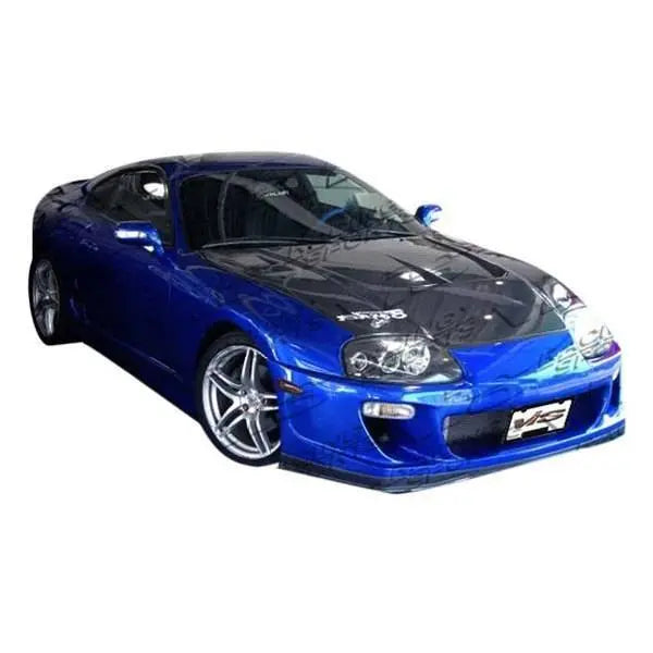 1993-1998 Toyota Supra 2 doors Drift 2 Style Carbon Fiber Black Hood-1