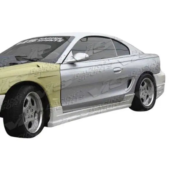 1994-1998 Ford Mustang 2 doors BATTLE Z Style FRP Primer Side Skirts-1