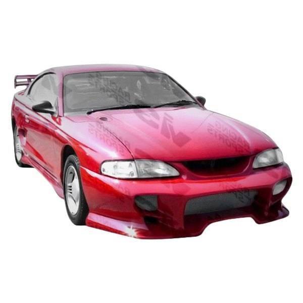 1994-1998 Ford Mustang 2 doors INVADER Style FRP Primer Front Bumper-1