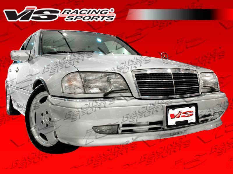 1994-2000 Mercedes C Class W202 4 doors EURO TECH Style FRP Primer Front Bumper-4