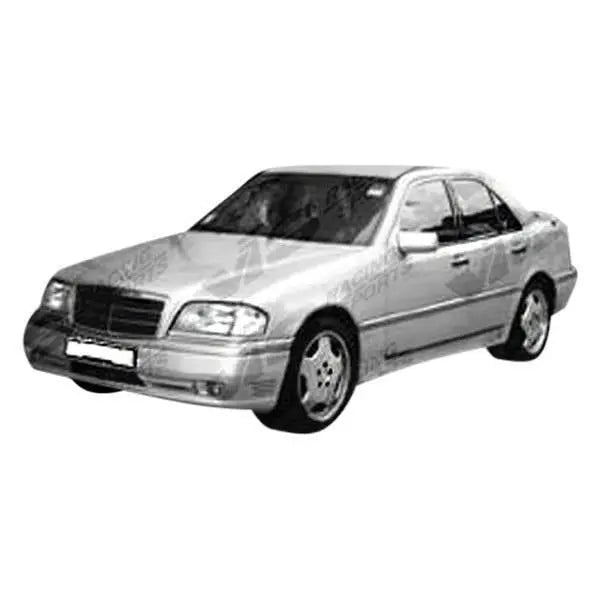 1994-2000 Mercedes C Class W202 4 doors LASER Style FRP Primer Side Skirts-1