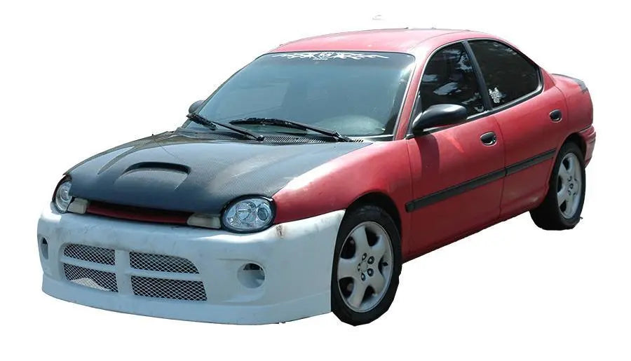 1995-1999 Dodge Neon 2 doors 4 doors SRT Style Carbon Fiber Black Hood-1