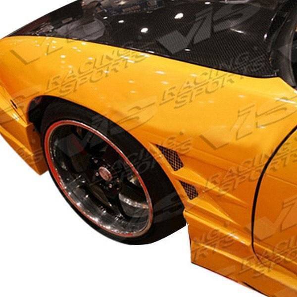 1995-1996 Nissan 240SX 2 doors Drift 2 Style FRP Primer Fenders-1