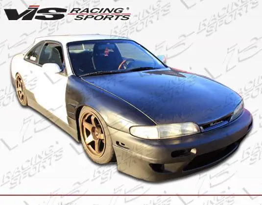 1995-1998 Nissan 240SX 2 doors Quad Six Style FRP Primer Side Skirts-1