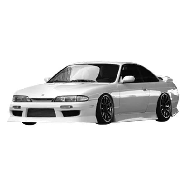 1995-1998 Nissan 240SX 2 doors V Spec 4 Style FRP Primer Side Skirts-1