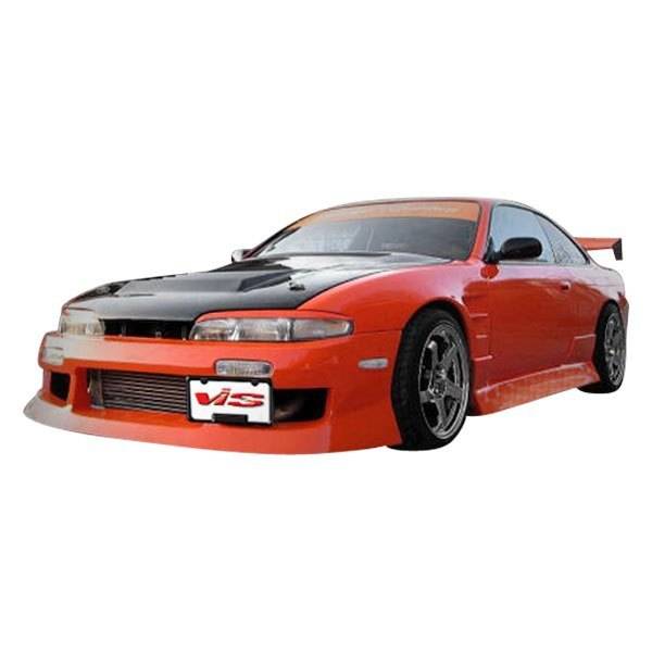 1995-1996 Nissan 240SX 2 doors V Spec 4 Style FRP Primer Full Kit-3