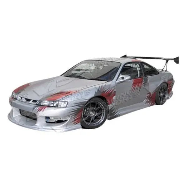 1995-1998 Nissan 240SX 2 doors Werk 9 Style FRP Primer Side Skirts-1