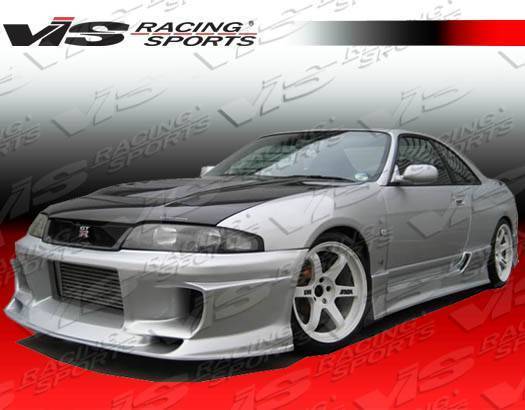 1995-1998 Nissan Skyline R33 GTR 2 doors DEMON Style FRP Primer Front Bumper-3