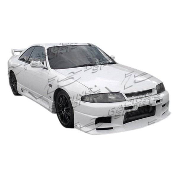 1995-1998 Nissan Skyline R33 GTR 2 doors TERMINATOR Style FRP Primer Front Bumper-1