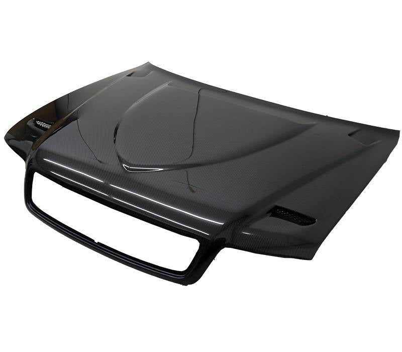 1996-2001 AUDI A4 4 doors Euro R Style Carbon Fiber Black Hood-1