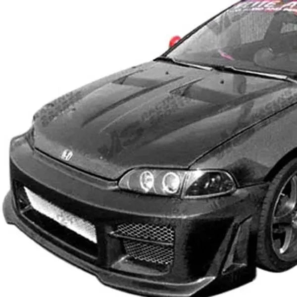 1996-1998 Honda Civic 2 doors 4 doors XTREME GT Style Carbon Fiber Black Hood-2