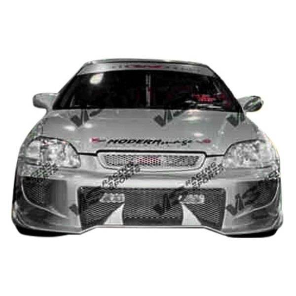 1996-1998 Honda Civic Hatchback 4 doors 2 doors Invader 4 Style FRP Primer Front Bumper-1