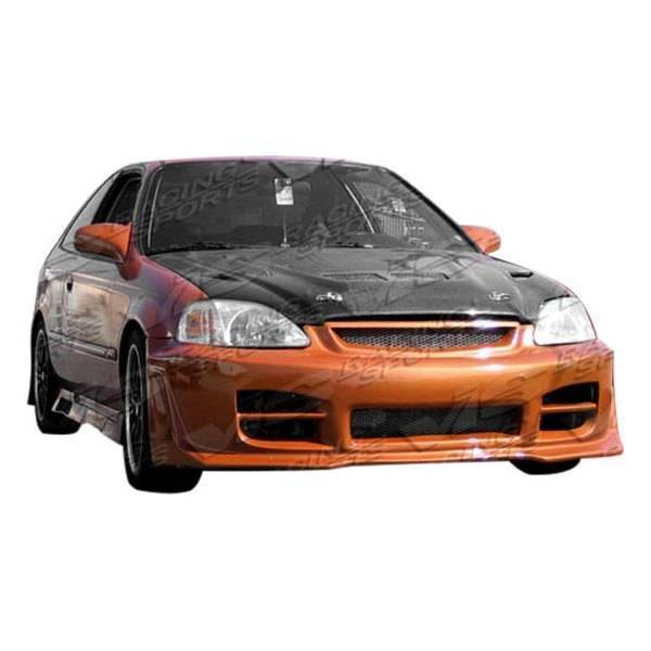 1996-1998 Honda Civic Hatchback 4 doors 2 doors OCTANE Style FRP Primer Front Bumper-2