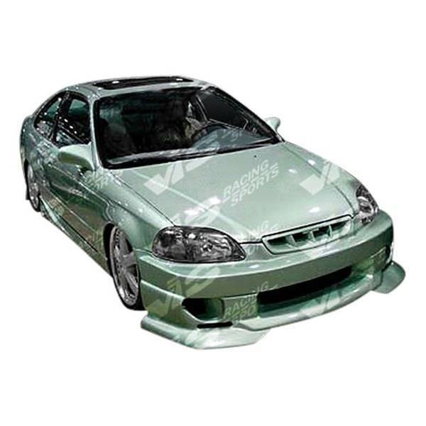 1996-1998 Honda Civic Hatchback 4 doors 2 doors Strada F2 Style FRP Primer Front Bumper-1