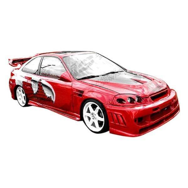 1996-1998 Honda Civic Hatchback 4 doors 2 doors Stalker 2 Style FRP Primer Front Bumper-1