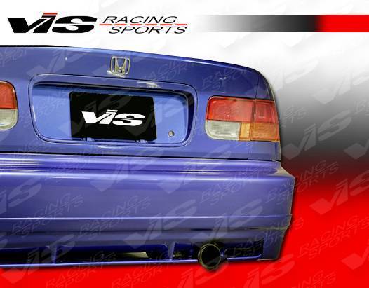 1996-1998 Honda Civic 2 doors 4 doors TECHNO R Style FRP Primer Rear Lip-3