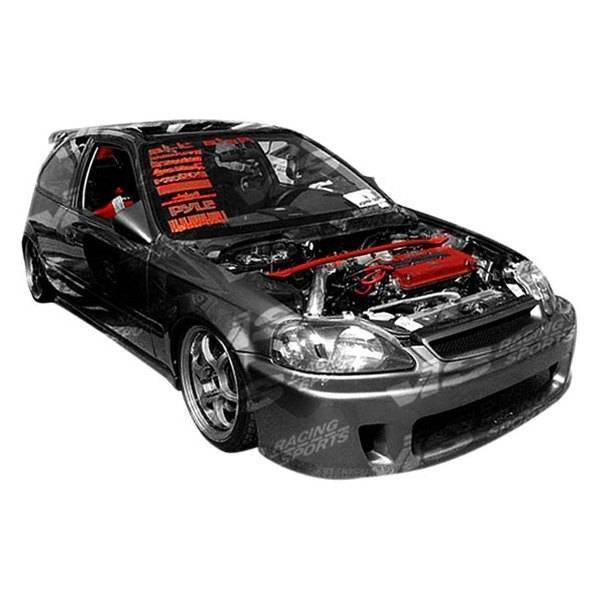 1996-1998 Honda Civic Hatchback 4 doors 2 doors WALKER Style FRP Primer Front Bumper-1