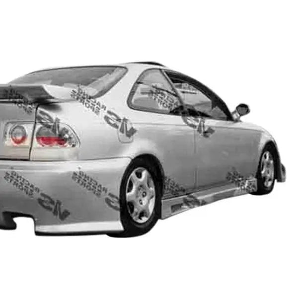 1996-2000 Honda Civic Hatchback 2 doors Z1 BOXER Style FRP Primer Side Skirts-1