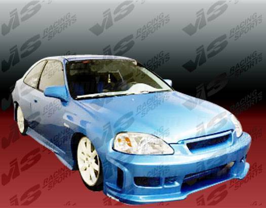 1996-1998 Honda Civic 4 doors Z1 BOXER Style FRP Primer Full Kit-1