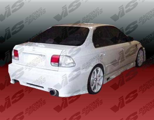 1996-1998 Honda Civic 4 doors Z1 BOXER Style FRP Primer Full Kit-2