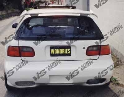 1996-1998 Honda Civic Hatchback kombat 1 Style FRP Primer Full Kit-3