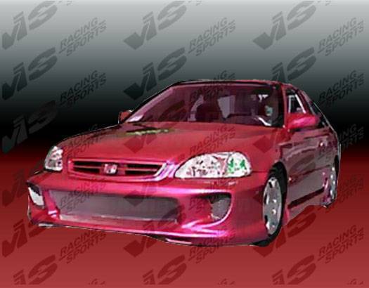 1996-1998 Honda Civic Hatchback kombat 2 Style FRP Primer Full Kit-1